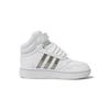 Adidas Hoops MID 3.0 AC Synthetic Leather Abrasion Resistant High top Skateboard Shoes White Infant And Toddler HP2660