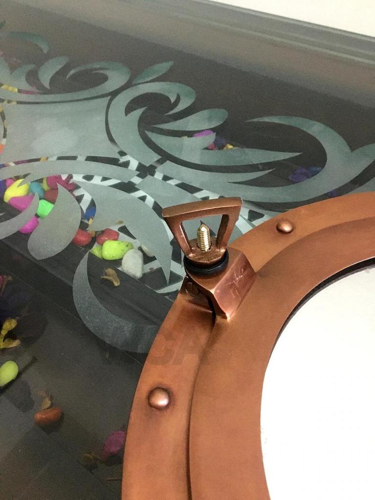 Copper Antiqued Nautical Ship Wall Mirror Porthole Handmade Home / Office Wall Mirror Porthole Deco