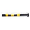 Safety Bollard Post 29.5in Height 3in Diameter Cold Rolled Steel Parking Barrier Pipe Black and Yellow