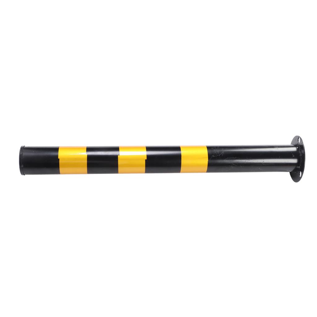 Safety Bollard Post 29.5in Height 3in Diameter Cold Rolled Steel Parking Barrier Pipe Black and Yellow