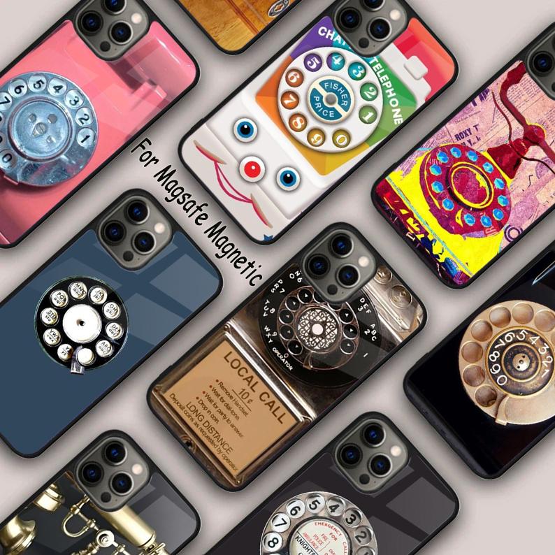 Retro Telephone Rotary Dial Magnetic Phone Case For APPLE iPhone 17 Air 16 14 13 12 Pro Max 15 Plus Wireless MagSafe Cover