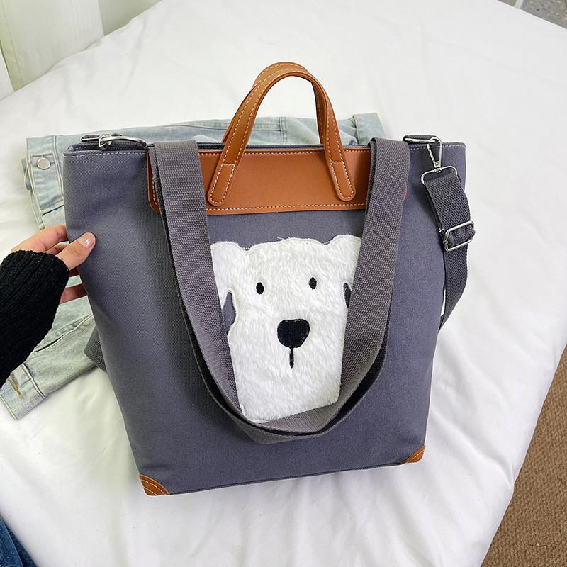 Trendy Street Style Canvas Tote Backpack Comfortable Commuter Bag For Everyday Use