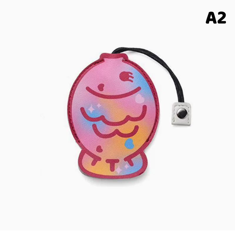 

Cute Cartoon Small Fish Pu Leather Key Bag Universal Multi-Function Open Mouth Key Bag Multi-Function Pull-Out Key Bag Car A2