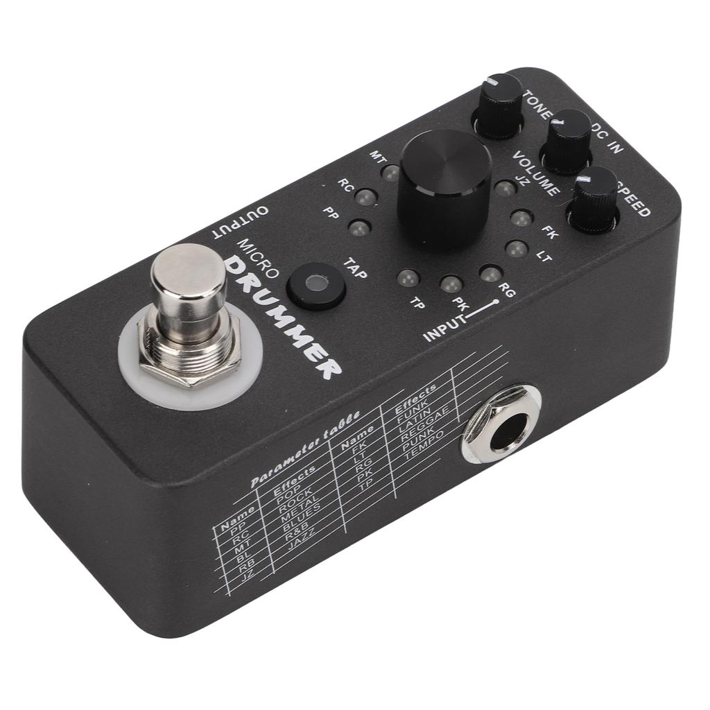 Drum Machine Pedal 121 Drum Loops Electric Guitar Monoblock Effect with True Bypass 95mA
