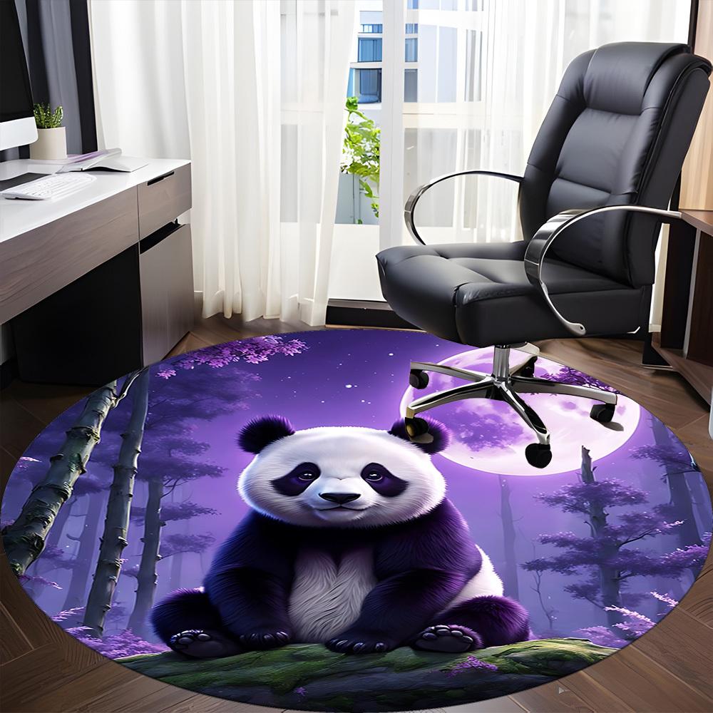 1pc Panda Moon Night Forest Chair Carpet for Office, , Non-slip carpet, Very suitable for offices, farmhouses,Outdoor carpet yy251120079