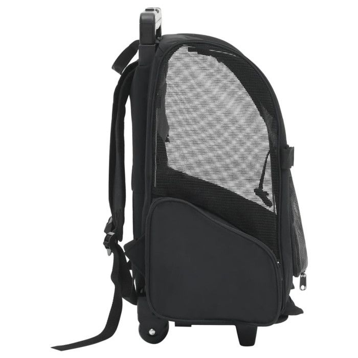 VidaXL Folding Multipurpose Pet Stroller Black 171019