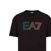 Emporio Armani EA7 Letter Logo Printed Crew Neck Short Sleeve T-Shirt Unisex Tops Black 3RUT02-PJ02Z-1200
