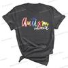 Autism Advocate Shirt Special Ed Gift Crew Neck Clothing Autism Awareness Graphic T Shirts Women Proud Mom Short Sleeve Tshirt