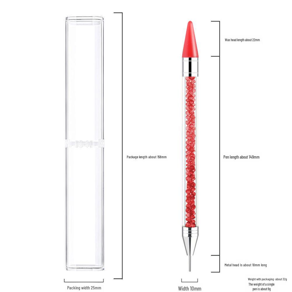 Acryl Doppelköpfiger Nail Art Stift: Multifunktionaler Wachsstift für Präzisionsbohrarbeiten