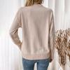 2025 Autumn European & American Casual Sweet Style Floral Knit Pink Round Neck Women's Pullover Sweater
