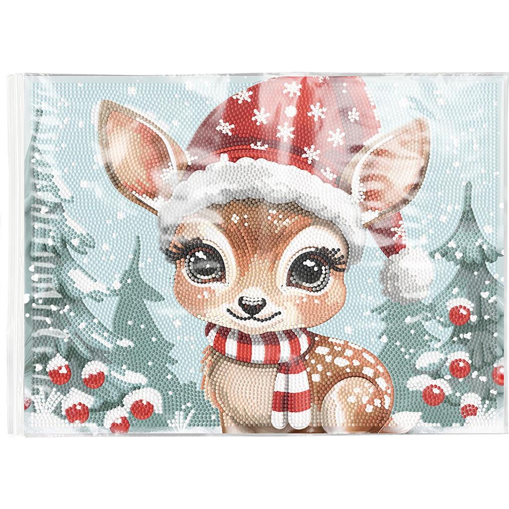 Christmas Pattern Diamond Art Table Mats Heat-Resistant Non-Slip Table Mats for Dining Table Home Party KitchenCamping Holiday