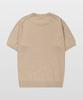 MANNERGRAM Upw Washable Cotton Round Short Sleeve Knit Light Beige