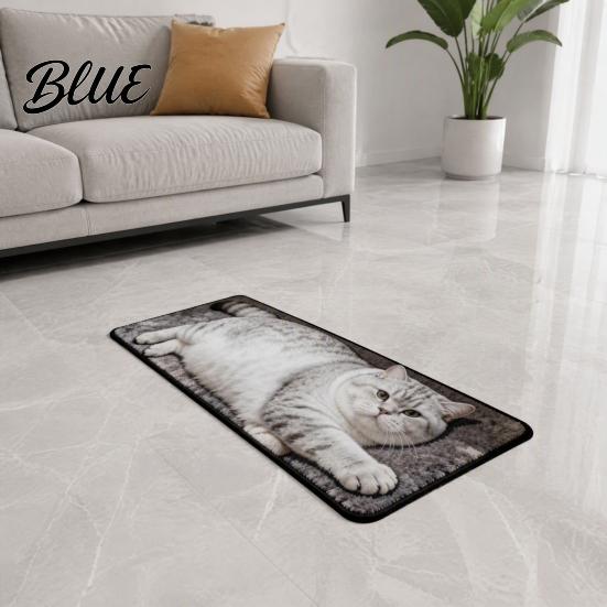 Non-slip Shower Carpet Cute Cat Shape Bathroom Rug 3D Simulation Modeling Soft Imitation Floor Mat Cashmere Absorbent Mat Decorative for Home Decor