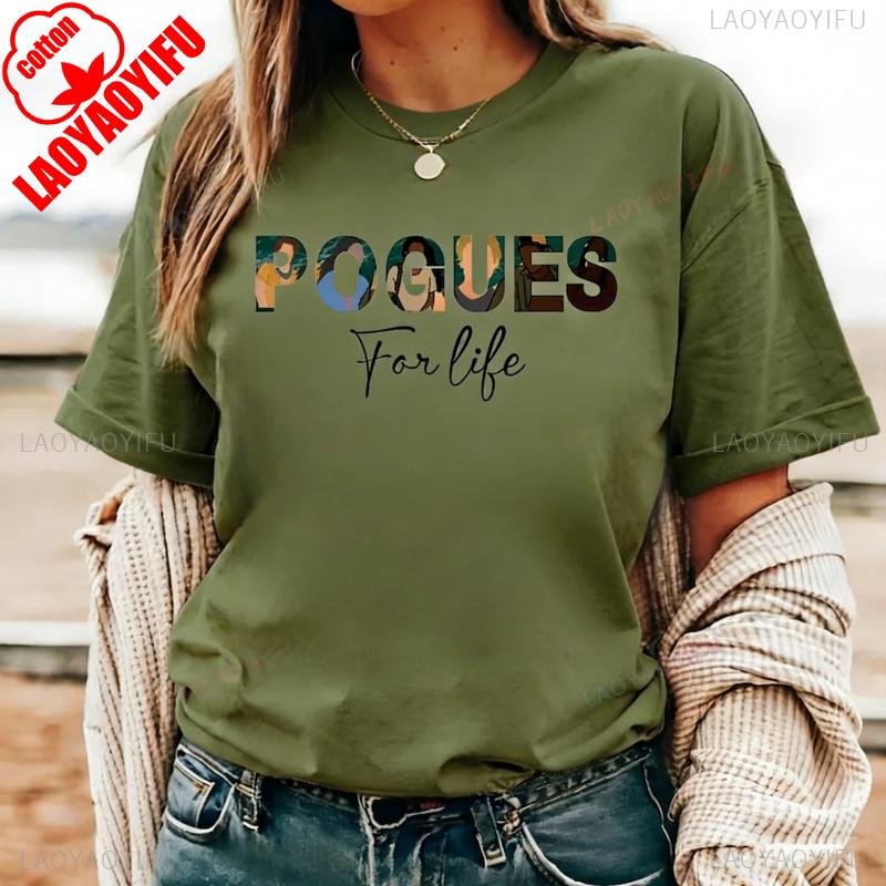 Outer Banks Pogues for Life High Quality Cotton Crewneck Casual Style Regular Short Sleeve Unisex Fashion Printed Tshirt Tops