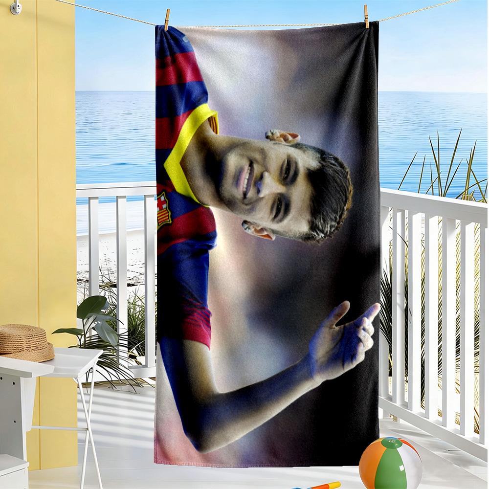 Neymar Psg Fly Emirates Beach Towel Super Soft Microfiber Quickdry Fabric Comfortable Lightweight Perfect for Traveling Yoga Camping and Swimming