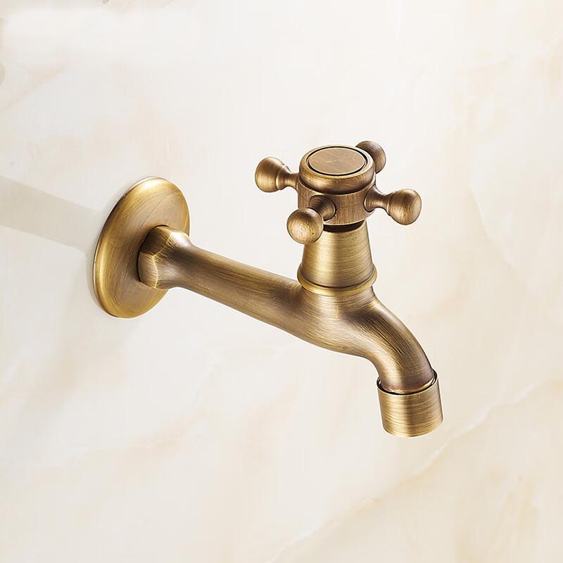 Antique Brass Washing Machine & Mop Sink Faucet