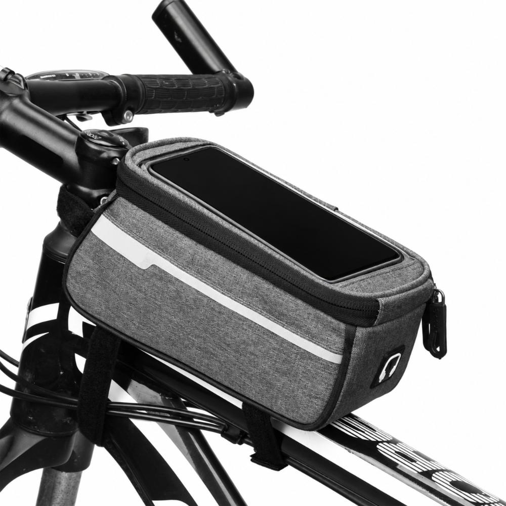 with Headphone Hole Bike Bags for Bicycles Quick Release Bike Frame Bag  Long‑distance Cycling