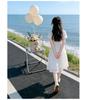 Girls' Summer White Princess Dress with Fairy Doll Collar