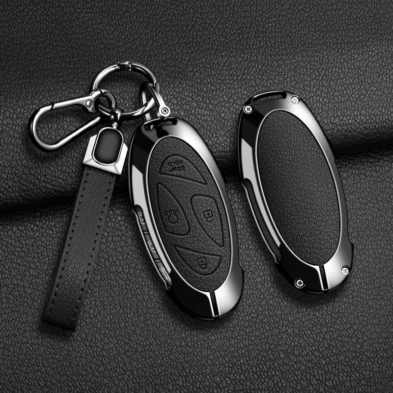 Legering Leer Auto Sleutelhoes Sleutelhoes voor Hyundai IONIQ 6 New Grand Prix GN7 voor New Kona SX2 Auto Beschermer Sleutelhanger Accessoires