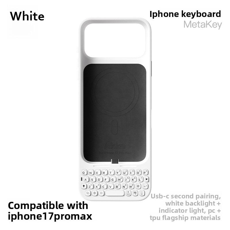 MetaKey All-in-one with Night light Mobile Keyboard Phone Case For IPhone 17 Pro Max For Magsafe Magnetic Charge Protector Cover