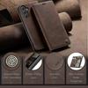 For Samsung Galaxy A56 5G Case CASEME 013 Series Card Holder Stand Leather Phone Cover - Coffee
