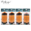 Orange Nylon Hair Wooden Paintbrush Set for Watercolor, Acrylic & Digital Oil Painting