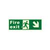 1 Sheet Glow-In-The-Dark Safety Exit Emergency Passage Sign Label Sticker Luminous Escape Direction Guide Sign Stickers