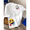 Boy Graphic Heat Transfer Printed T-Shirt- "Happy Young People" Design with Colorful Smiling Faces, Short Sleeve Round Neck Casual Summer T-Shirt,