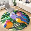 1PC Birds Nature Office Round Area Rug, Mat Suitable For Office, Under Office Chairs Bedroom Living Room Home Decor, Room Deco