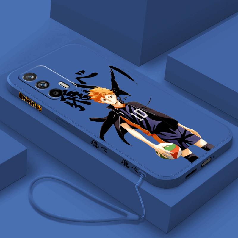 Haikyuu Animation For OPPO Reno 9 8 7 6 5 4 Z SE Pro Plus Lite Lite Liquid Left Rope Silicone Soft Phone Case