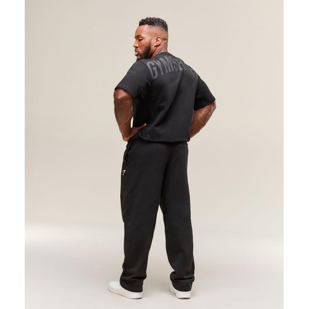 Gymshark Power Short Sleeve Crew Black A2c9i Bb2j