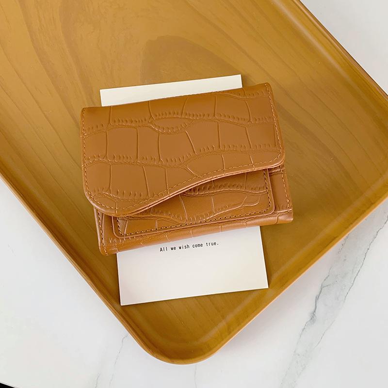 ins women's wallet, short fashion multi-color multi-card card bag zipper change bag multi-function