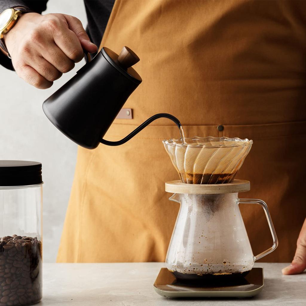 PATIKIL 1-4 Basket Coffee Filter Cups, Bleached Paper Filters, 155x45mm, for Drip Coffee Makers, Disposable Brewing, Cafes, Offices, and Home Use,