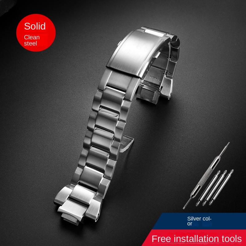 26*14mm Convex Thin breathable men Wrist strap For CASIO G-Shock GST-B400 nylon Cowhide watch band cowhide watchband accessories