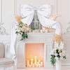 Bow Christmas Tree Topper Large Home Decor Ornament Big Bow For Christmas Tree For Birthday Wedding Outdoor Photo Backdrop