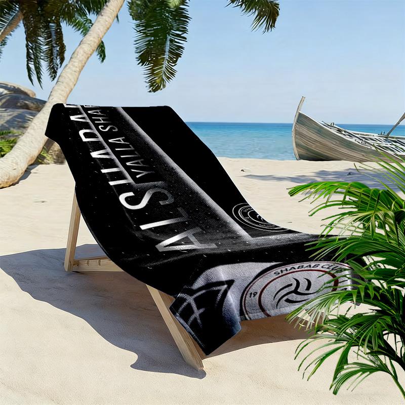 Al Shabab Club Print Beach Towel, Large Soft Quick Dry Towel for Beach Camping Swimming