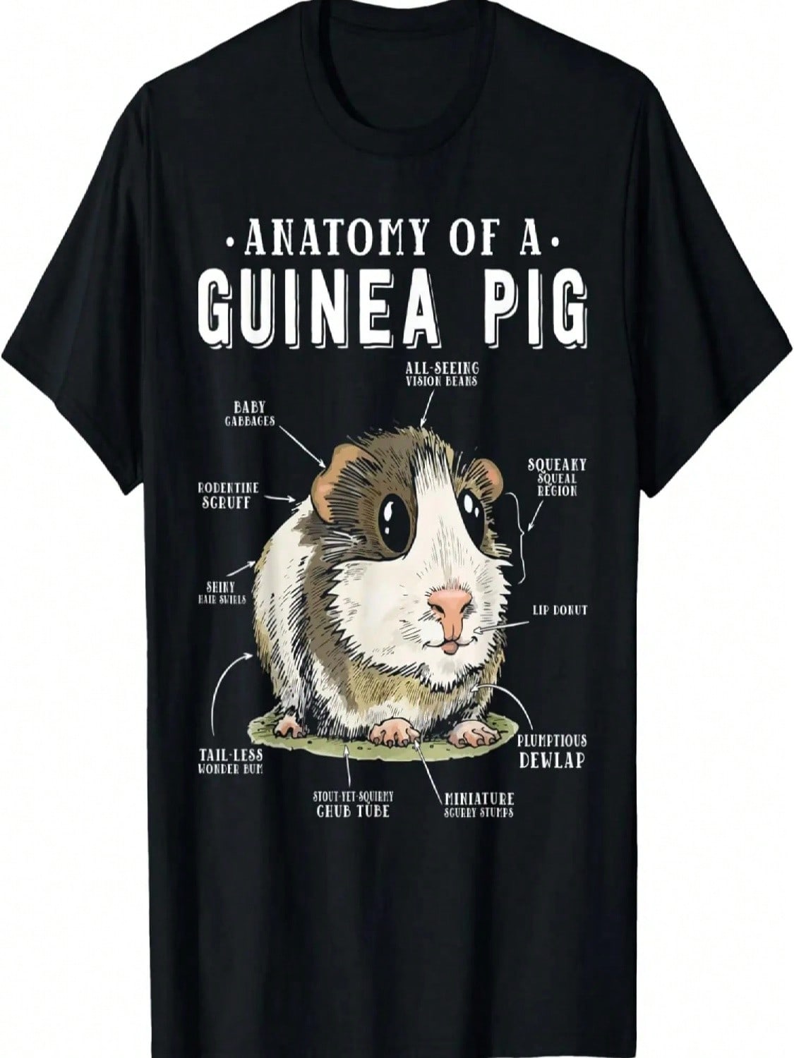 Guinea Pig Anatomy Of A Guinea Pig Furry Potato Cavy Lover T-Shirt S