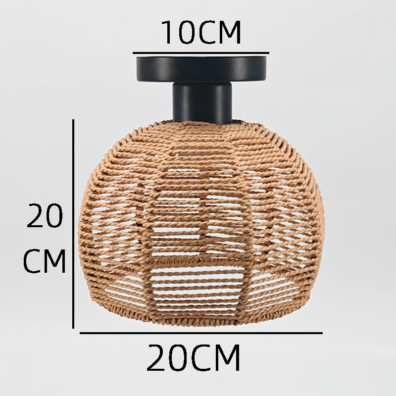 

Промышленный плетеный вручную пеньковый канат абажур ротанговая люстра потолочные светильники для спальни гостиной кухни светодиодные No Bulb