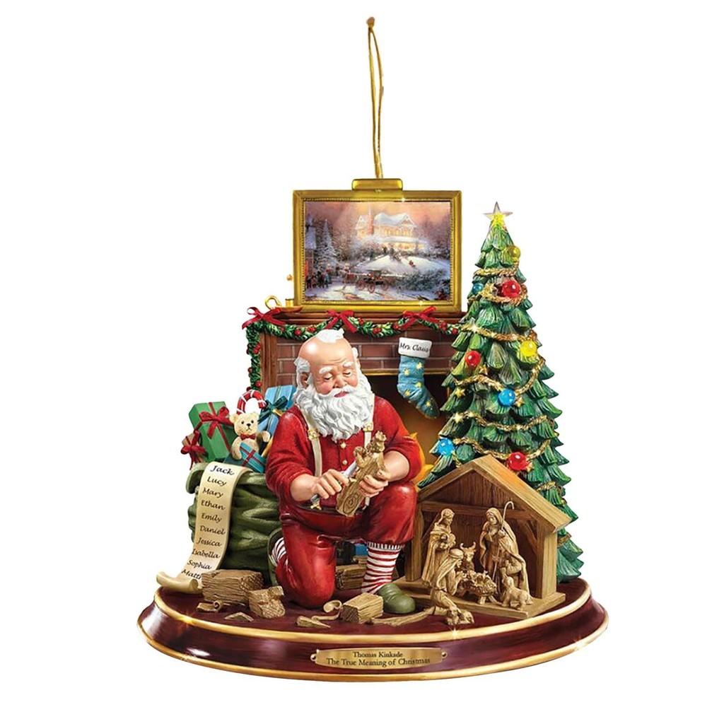 Christmas Cheerful Acrylic Tree Santa Car Charm Whimsical Home And Auto Decoration