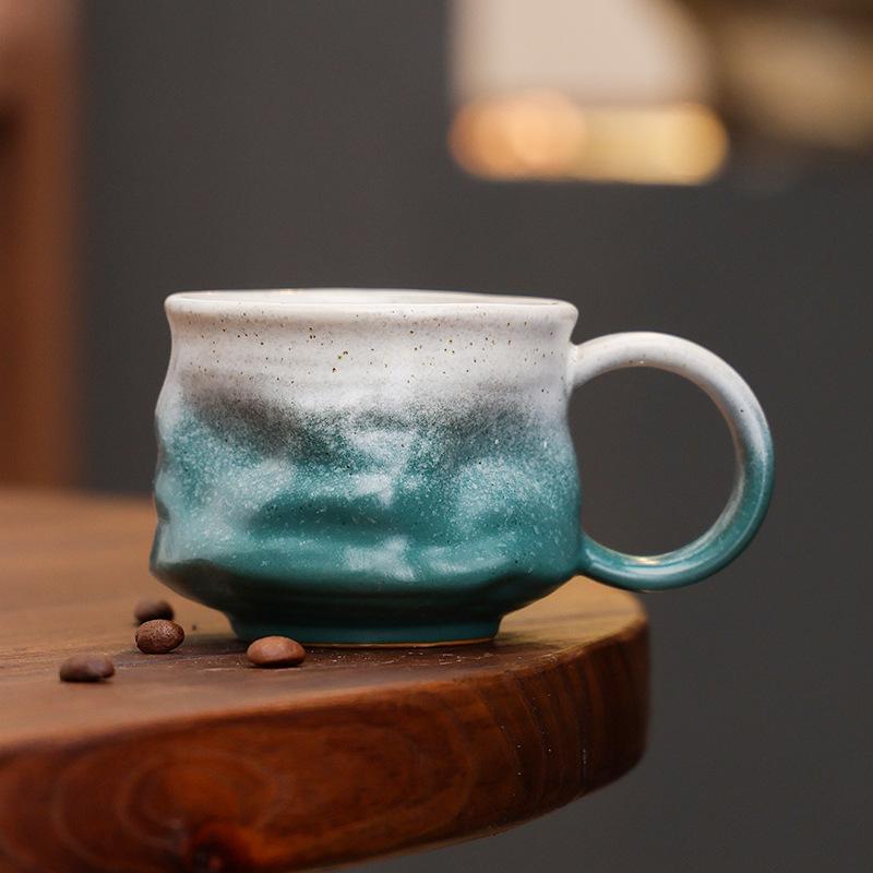 Kiln-Changed Ceramic Coffee Cup American Retro Cup Afternoon Tea Cup High Value Household Mug
