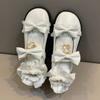 Damen Sommer Lolita Mary Jane Schuhe Neu Retro Mode Süße Schleife Lässige Ballerinas Damenschuhe Sandalen Ausverkauf Mujer Zapatos