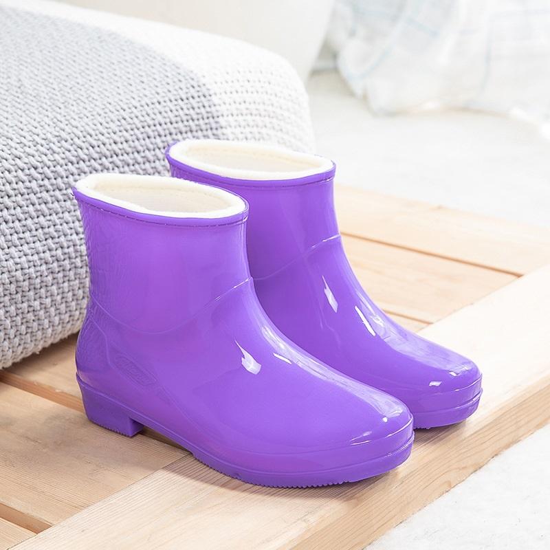 

Женские модные хлопковые утепленные низкие дождевые туфли и резиновые туфли 41 фиолетовый