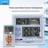 Wireless Indoor/Outdoor High-Precision Thermohygrometer with Alarm, Gregorian & Lunar Calendars for Baby Room