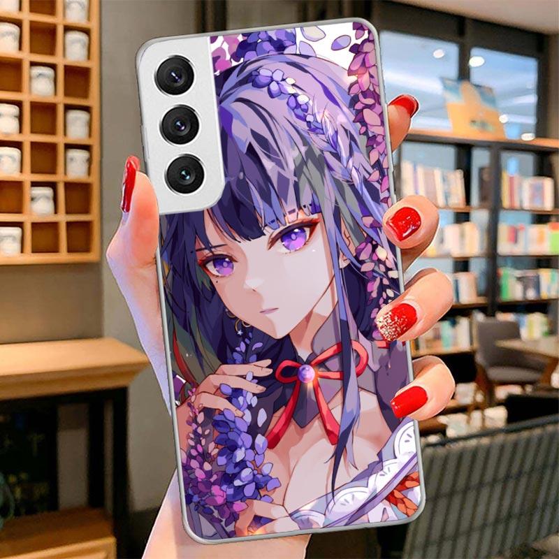 Genshin Impact Raiden Shogun Baal Cover Phone Case For Samsung Galaxy S26 S25 Edge S24 Ultra S23 S22 Plus S21 S20 FE Soft Fundas
