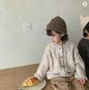Jenter Strikket Genser Cardigan Mote Baby Grov Ull Hamp Retro Cardigan Gutter Jakke Barneklær