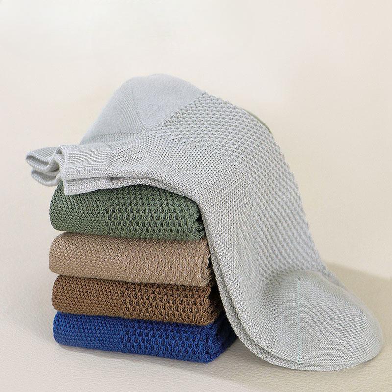 Summer Low-top Long-staple Cotton Men's Short Socks, Pure Cotton, Summer Breathable, Deodorizing, Sweat-absorbing, Solid Color, Sporty and Casual