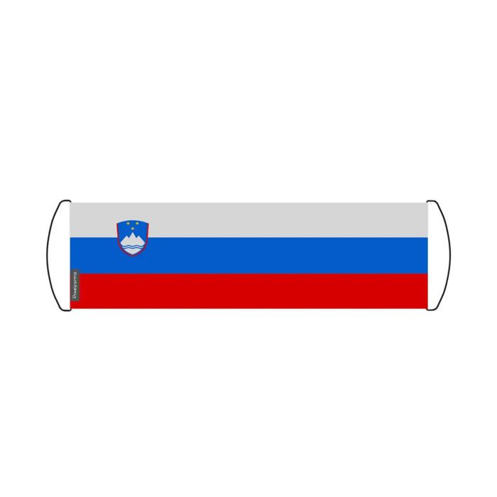 Drapeau - Multicolore - Slovénie - 17 x 50 cm - Tissu imperméable - Léger et robuste