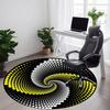 1pc Spiral Dot Pattern Carpet, Round Non Slip Durable Large Size Office Carpet, Suitable for Office