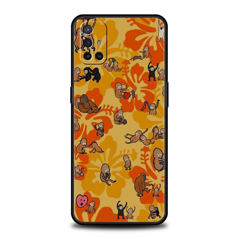 Phone Case For Oneplus 13R 13 12 10T 11 R10 Nord N100 N200 N10 9 9R CE 2 3 Z Pro Lite 5G Soft TPU Cover Monkey And Banana Capas