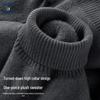 GENIOLAMODE Men's Winter Plush-Lined Turtleneck Sweater